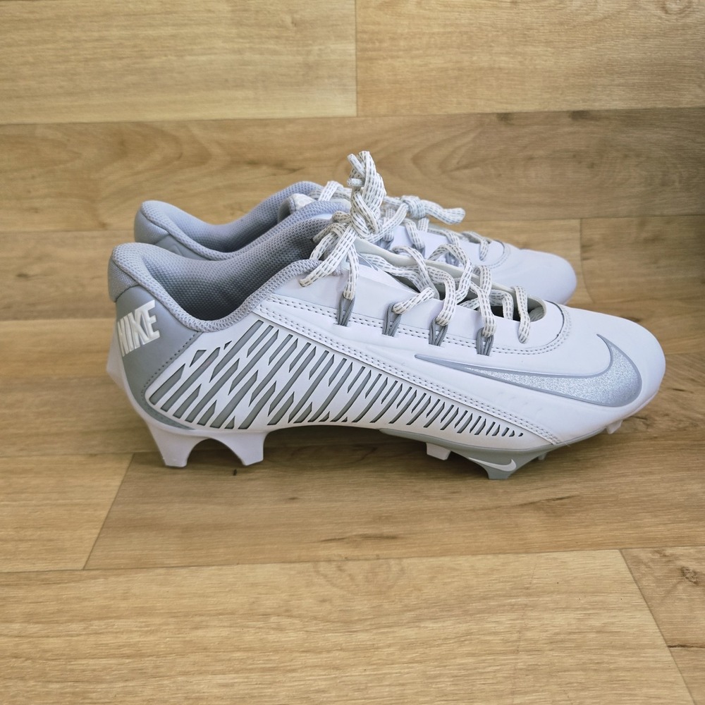 NIKE Vapor Edge 360 VC Football Cleats Mens Size 7.5 White Silver DO6294-100 NEW